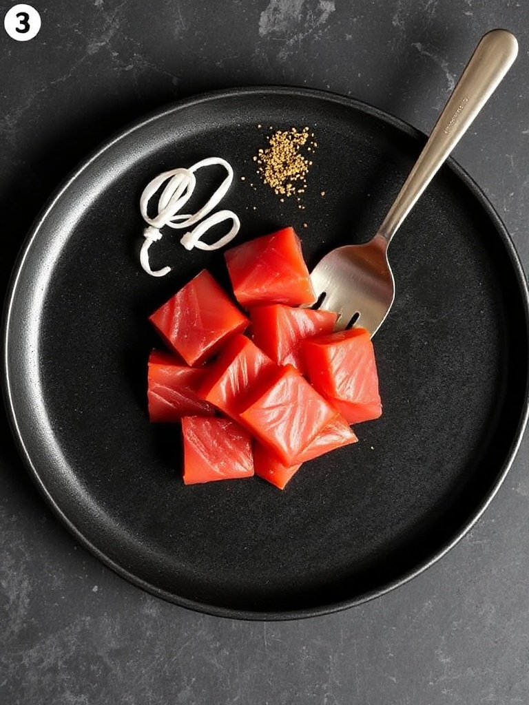 tartare de saumon preparation