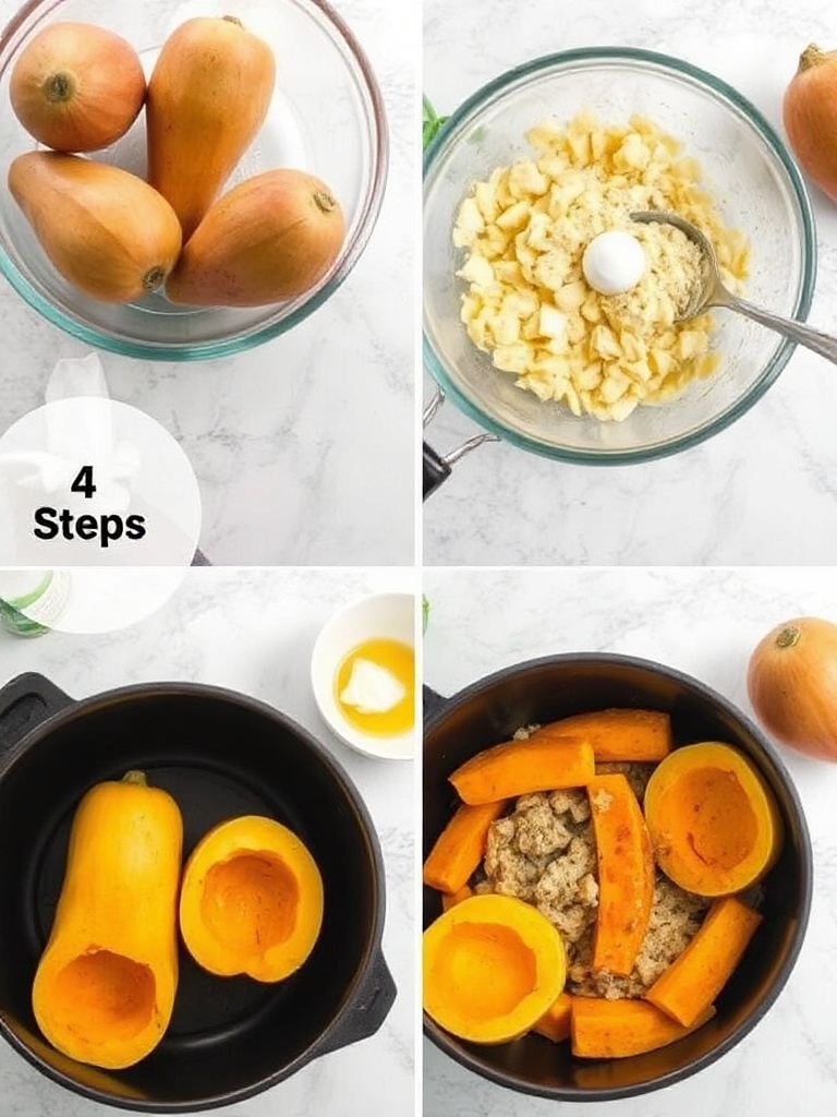 butternut au four preparation