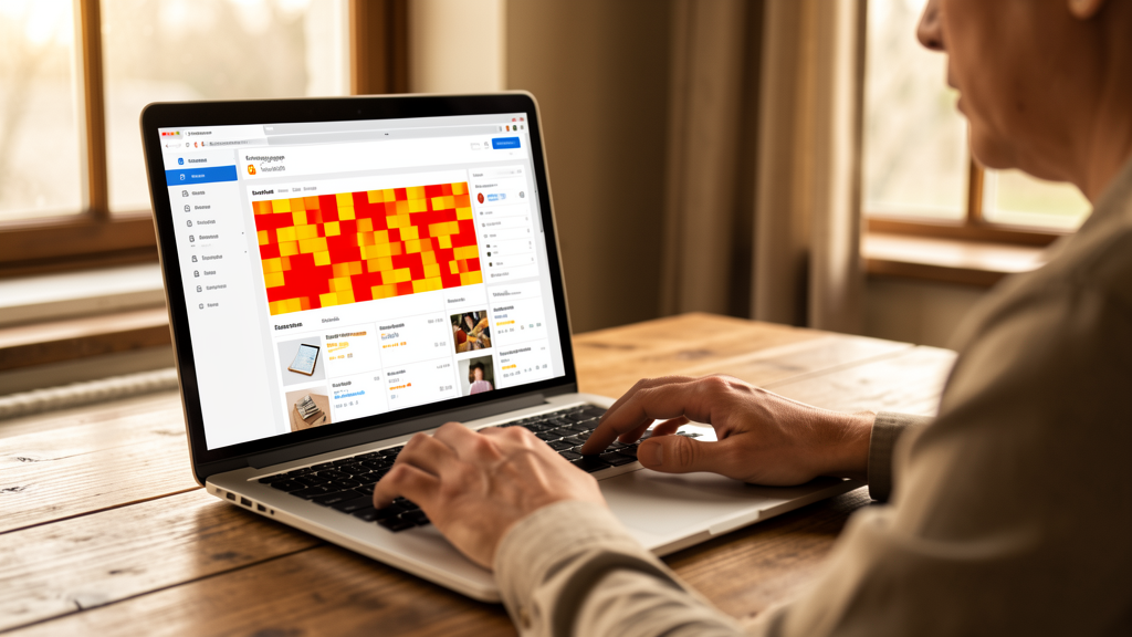 Analyse de heatmap Hotjar sur un écran d'ordinateur