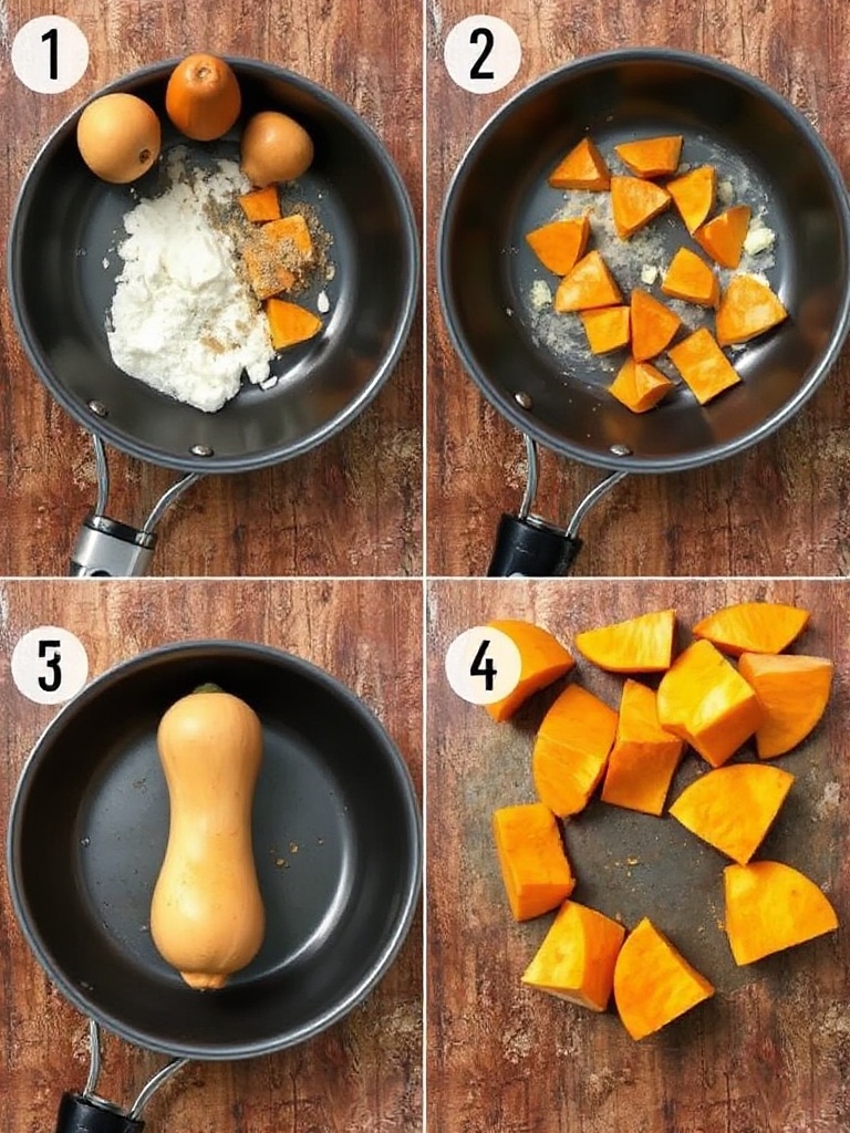 butternut au four preparation