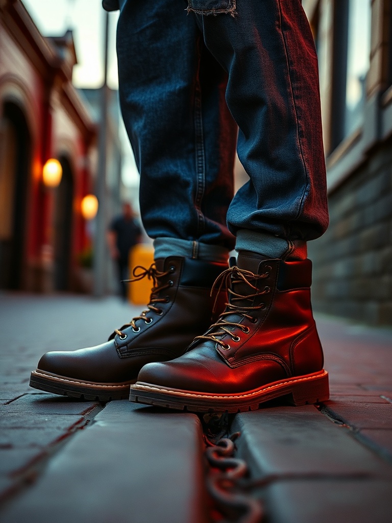 Chunky Leather Boots