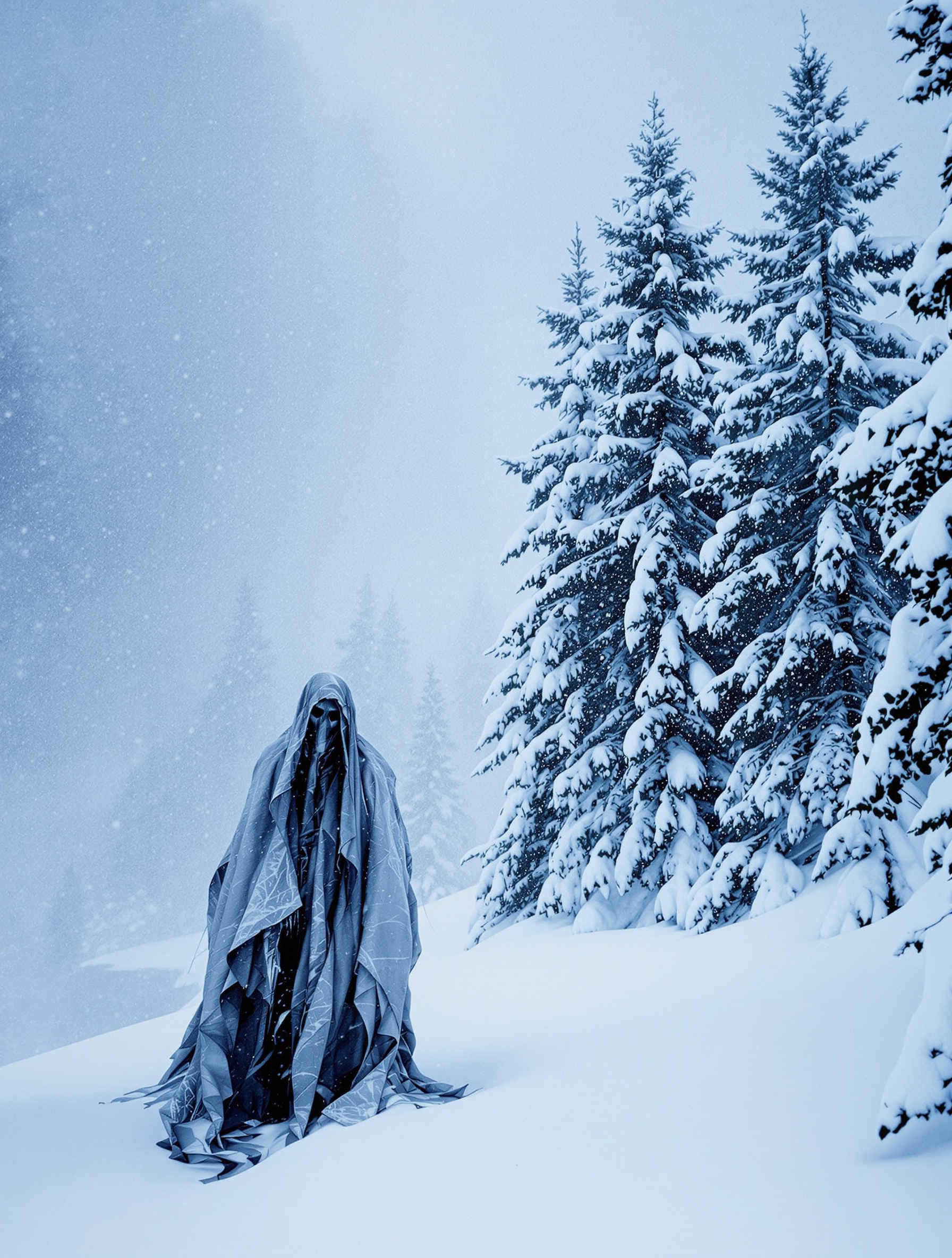 Sosok serupa hantu menghadang badai salju di batas pohon boreal, membangkitkan badai Orris yang luar biasa dahsyat di jantung Midwinter Storm.