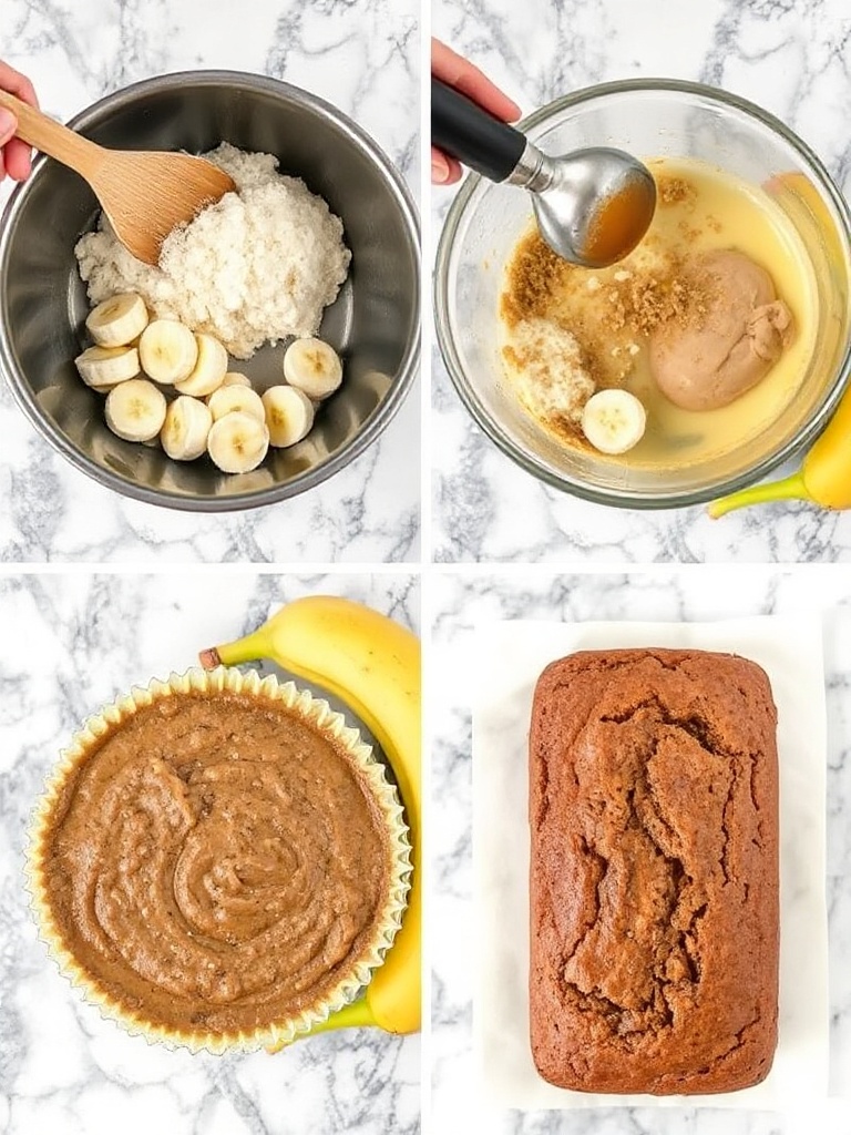 banana bread recette preparation