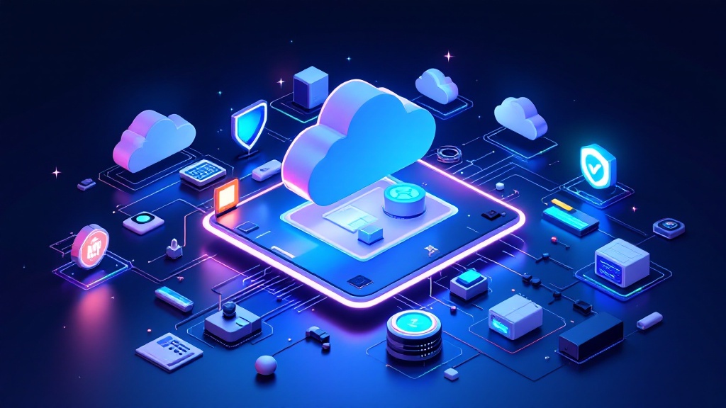 Private cloud setup with servers and networking equipment for self-hosting solutions