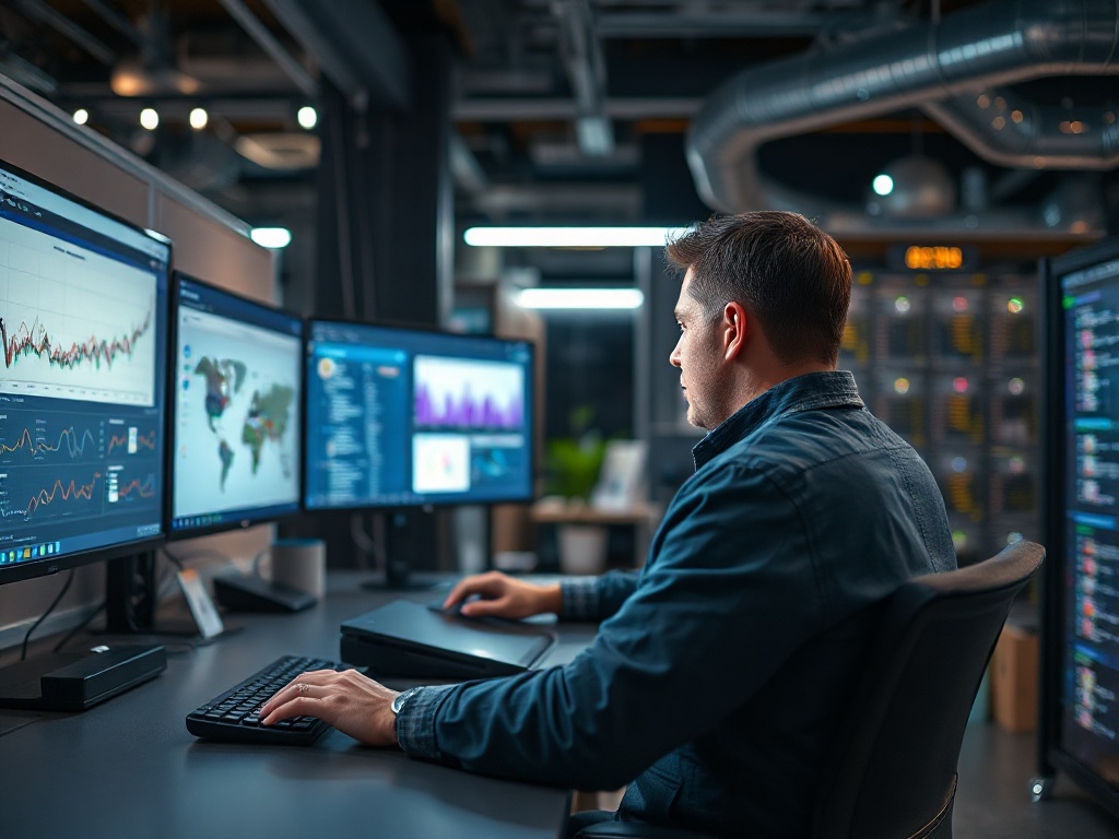 Illustration of AI financial modeling emphasizing ongoing management over 