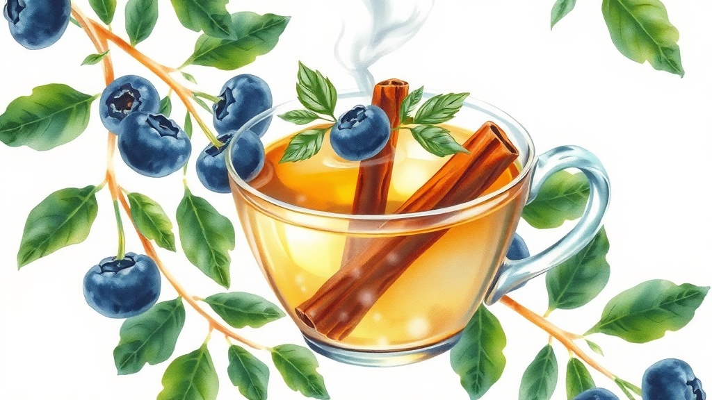 Chá de Mirtilo e Canela: Controle de Açúcar Natural