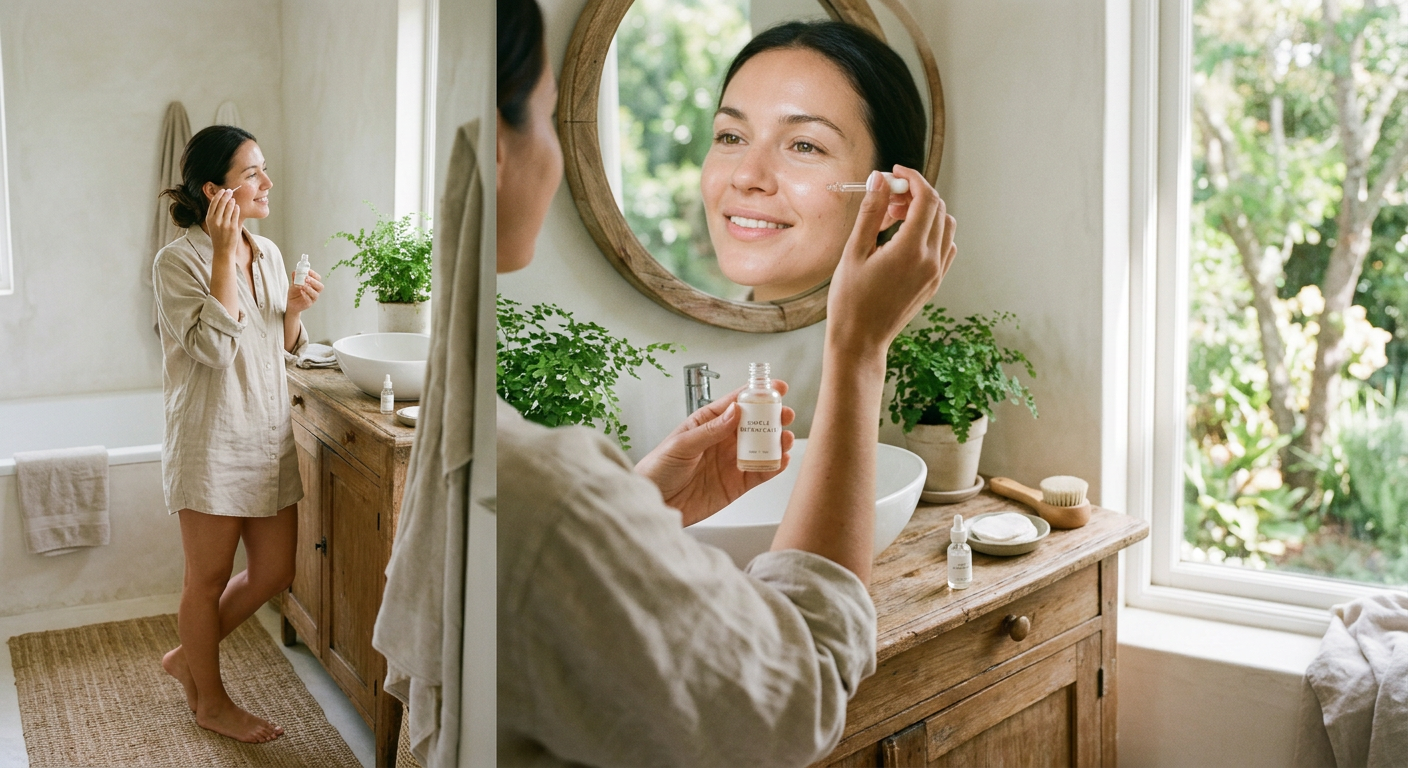 Professional photograph natural lighting high quality composition Visual for Skinimalism