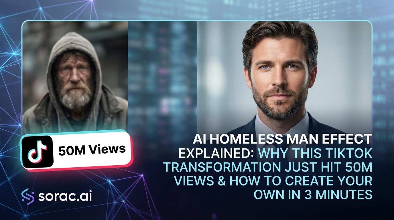 AI Homeless Man Effect Explained: Why This TikTok Transformation Just Hit 50M Views & How to Create Your Own in 3 Minutes