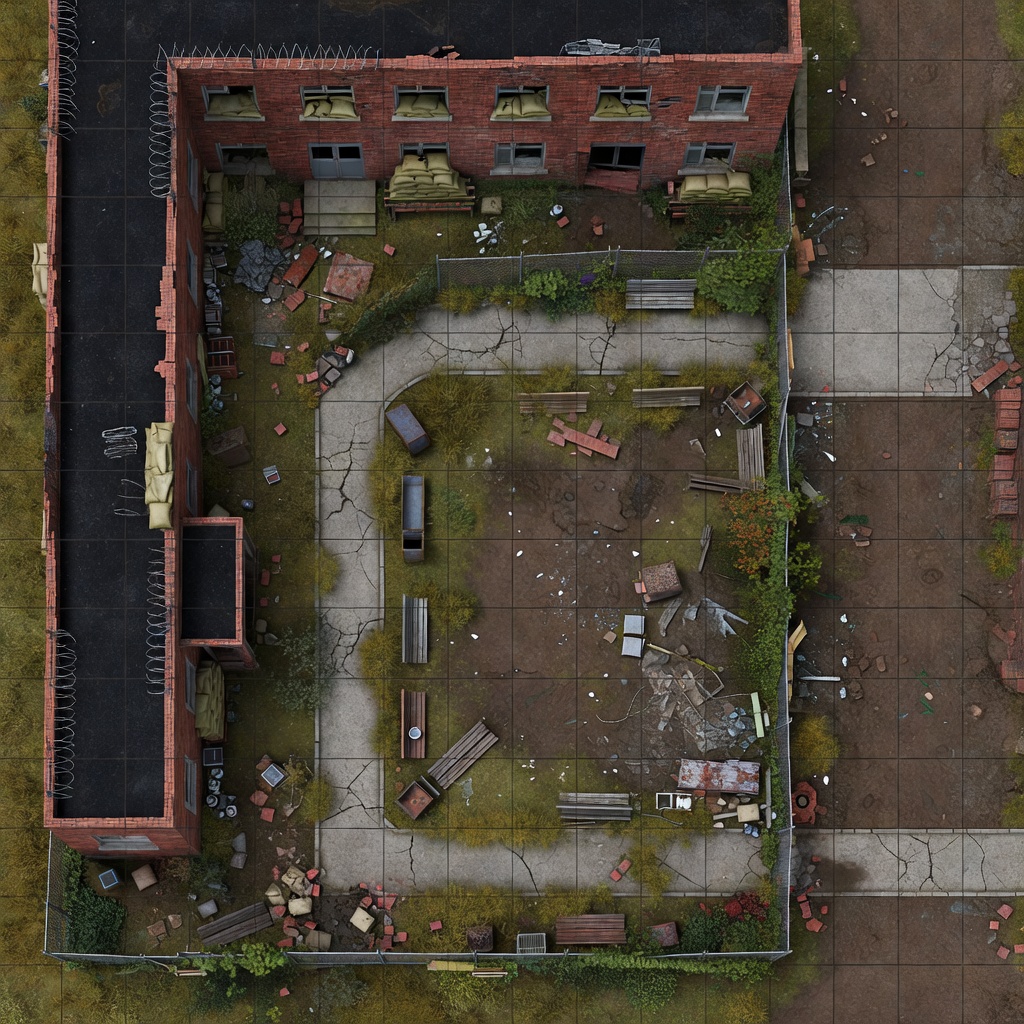 School Eastern Exterior - Top Down Zone Sheet (1 / 2)