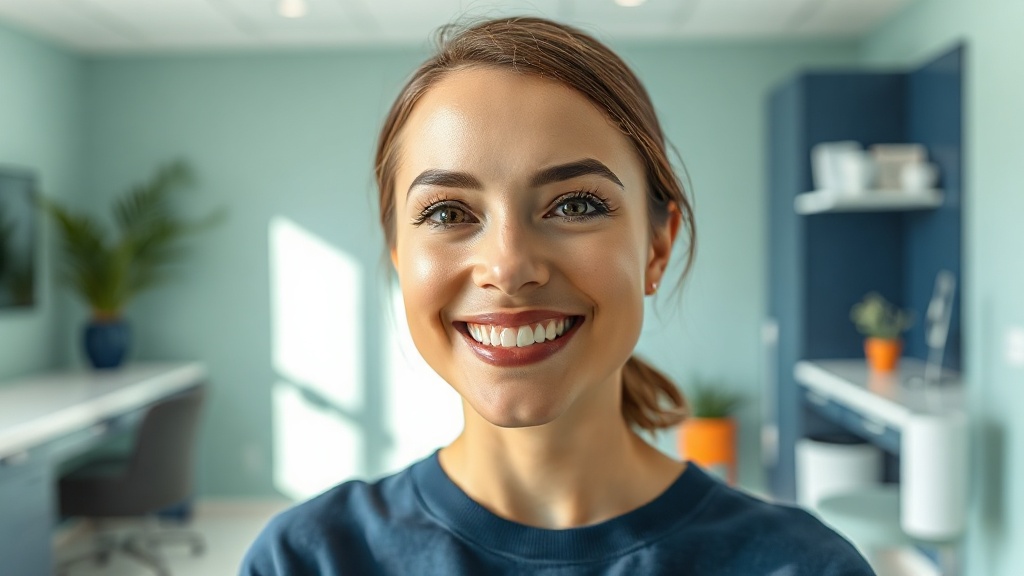 Detalle de una sonrisa con y sin manchas de dientes