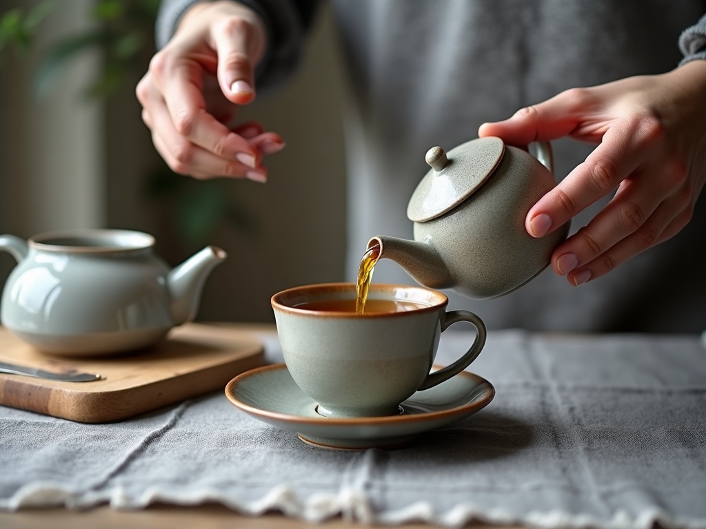Service du thé dans une théière design nordique