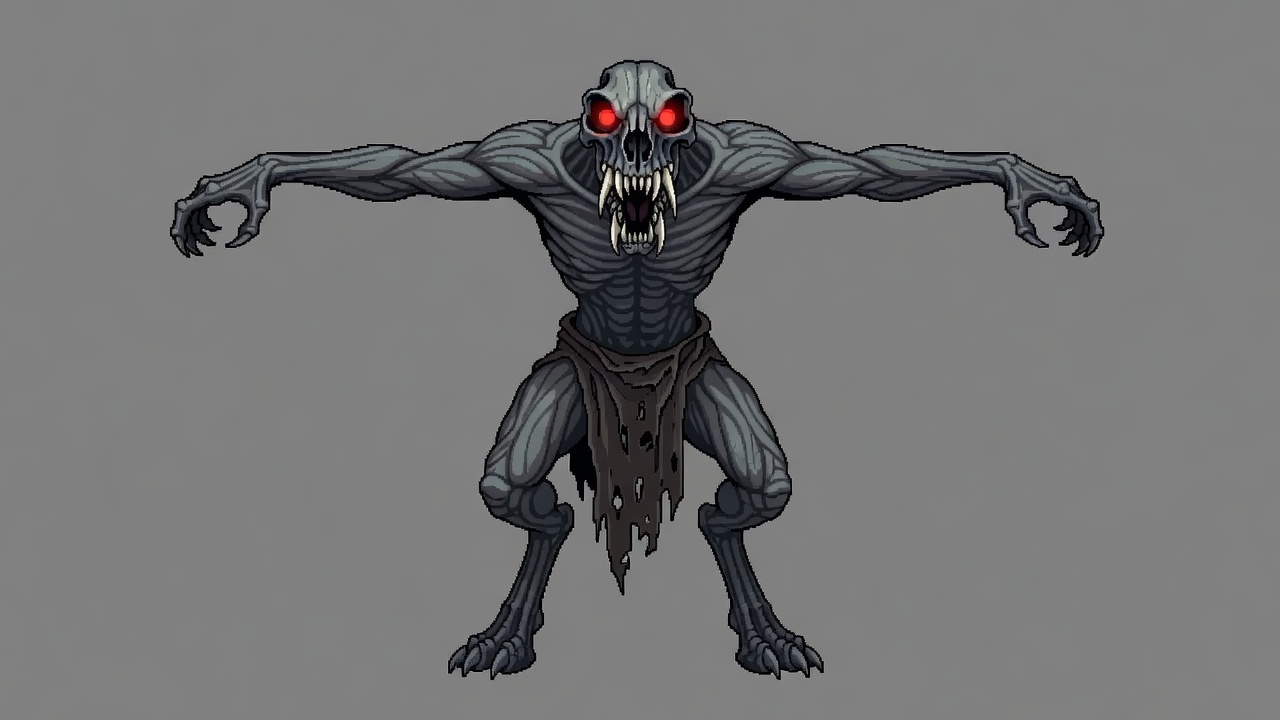 Pixel Wendigo Monster (2)