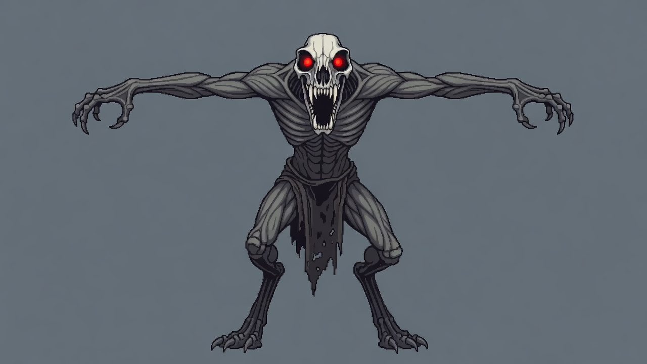 Pixel Wendigo Monster