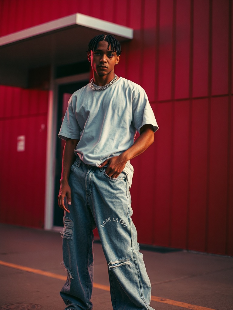 Baggy distressed jeans