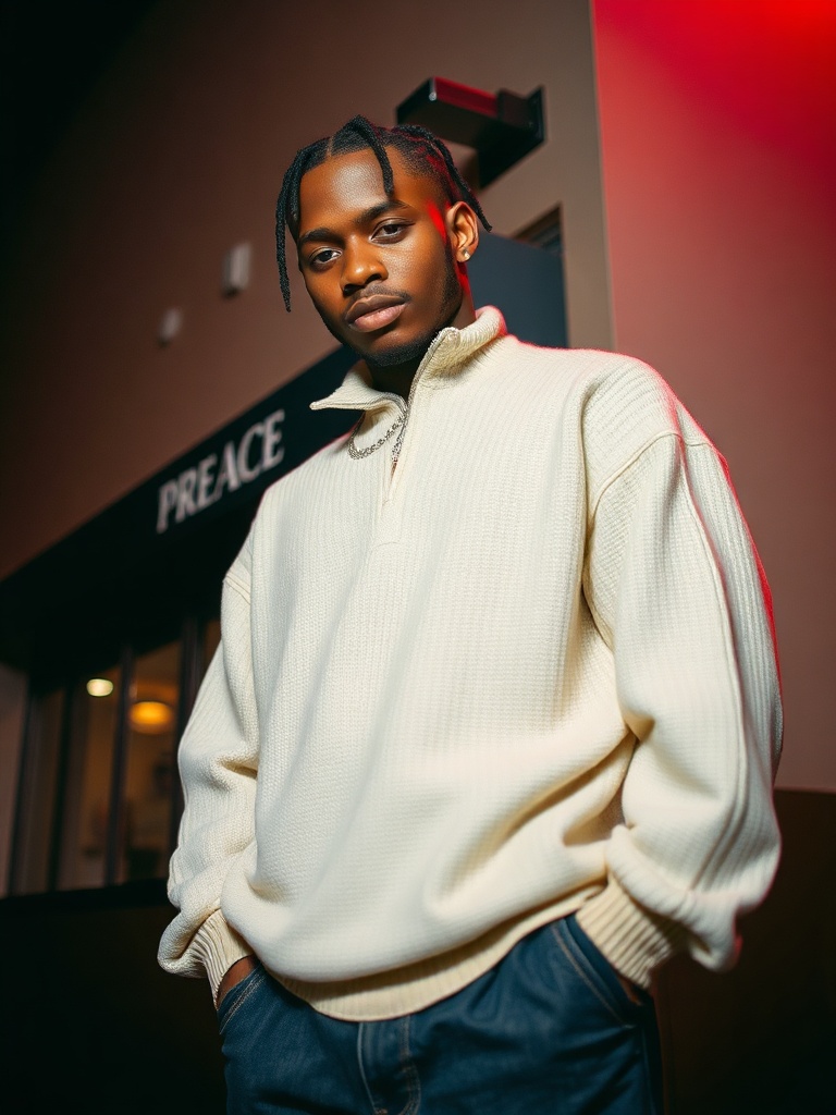 Knit quarter-zip