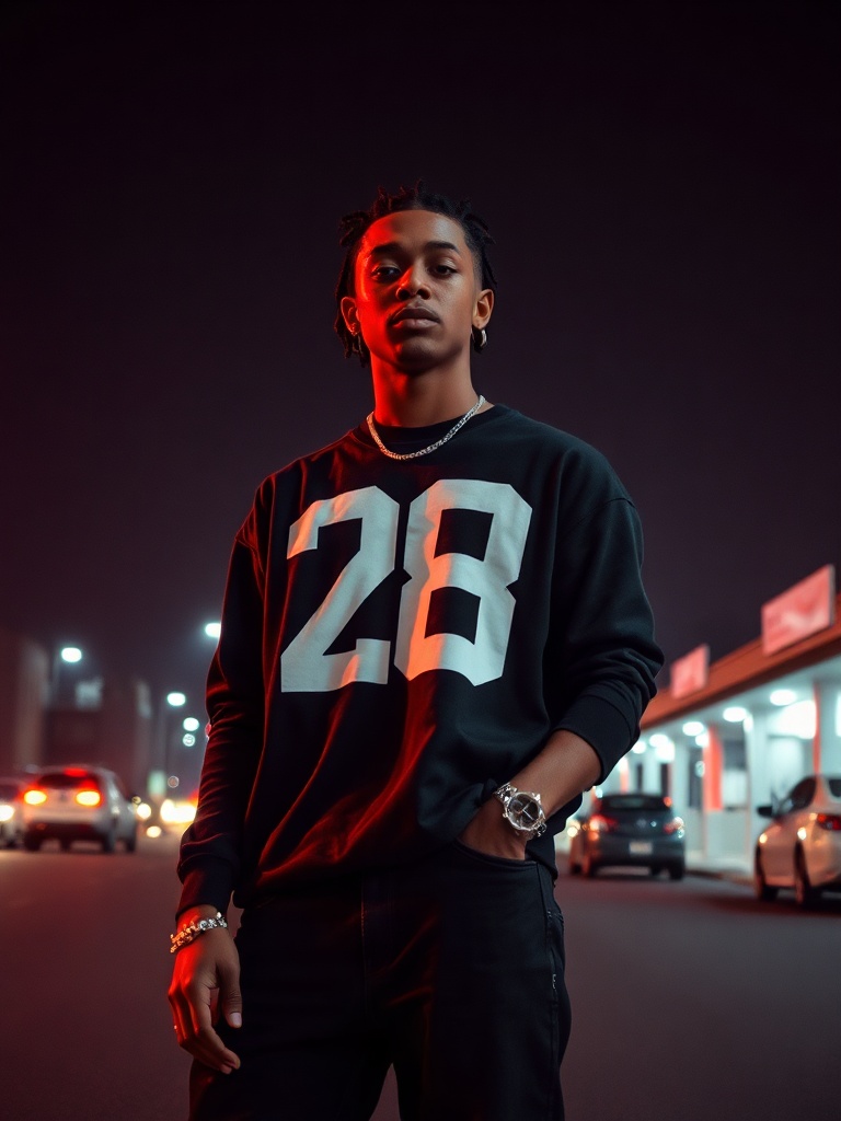 Oversized Number Long-Sleeve