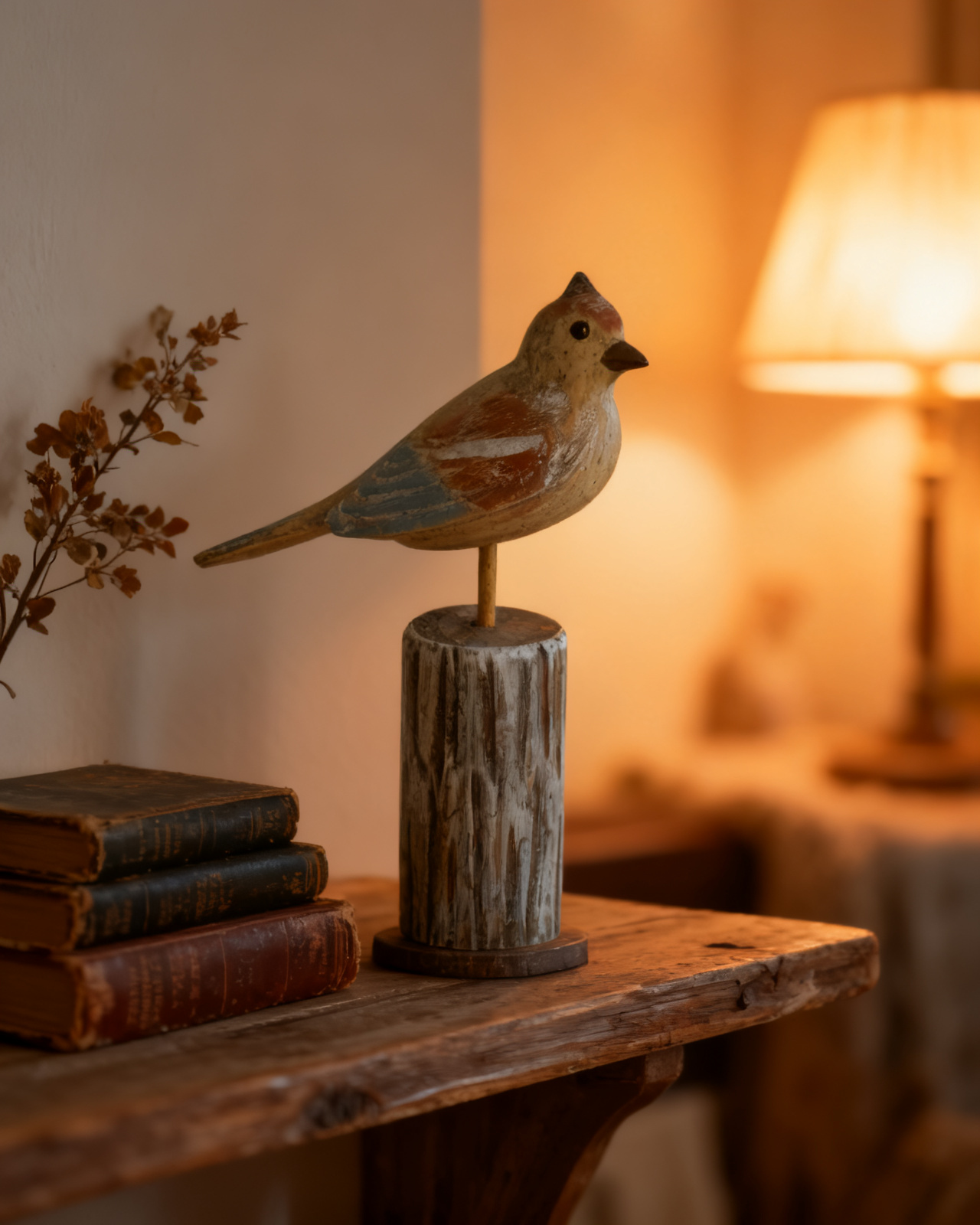 On a shelf