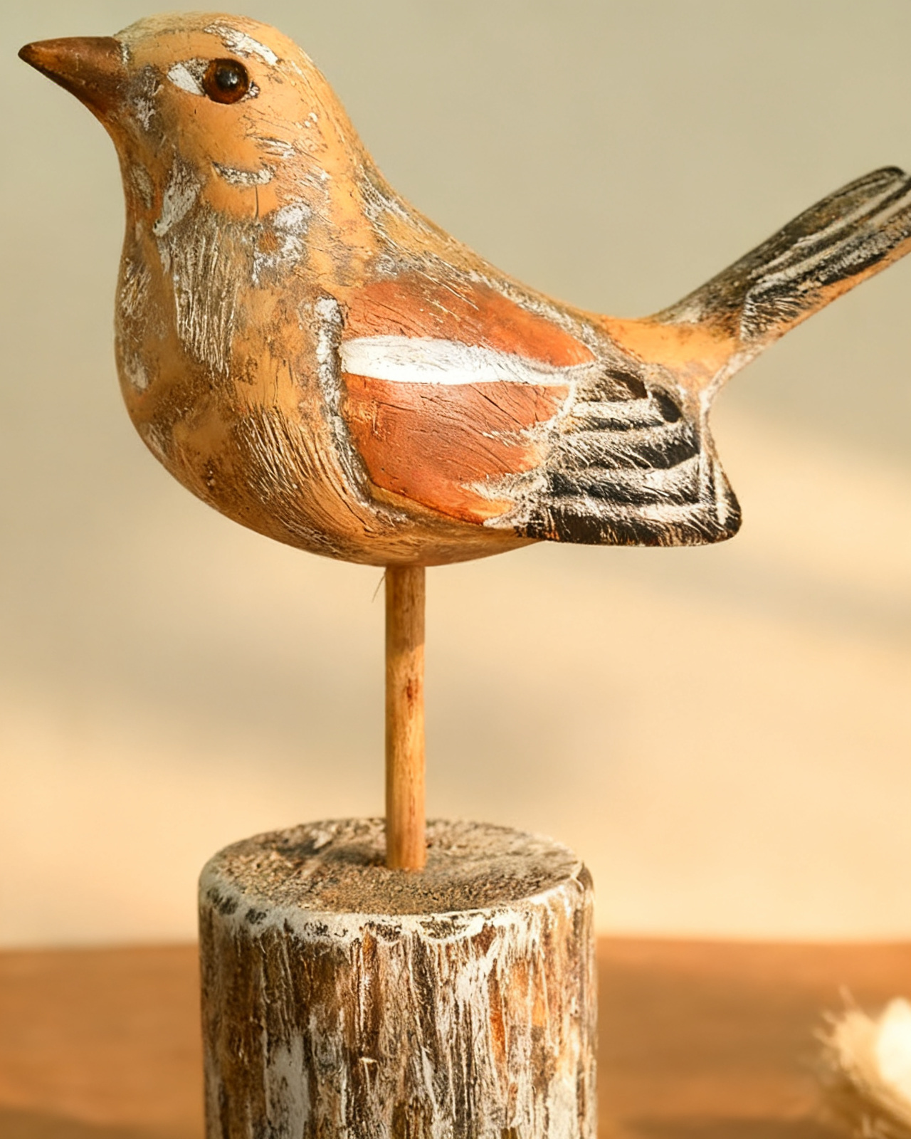 Grain, tool-marks and freehand markings detail