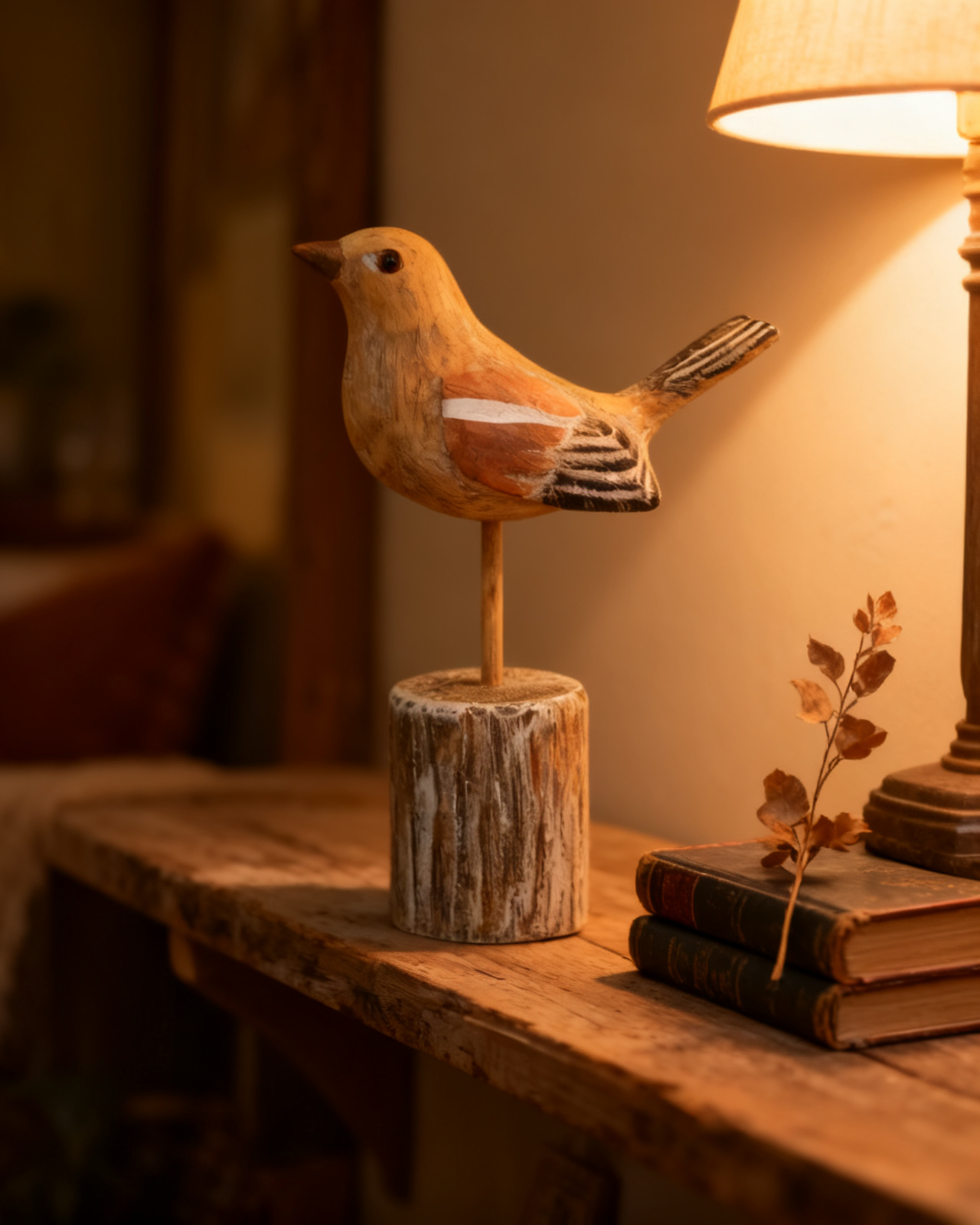 On a shelf