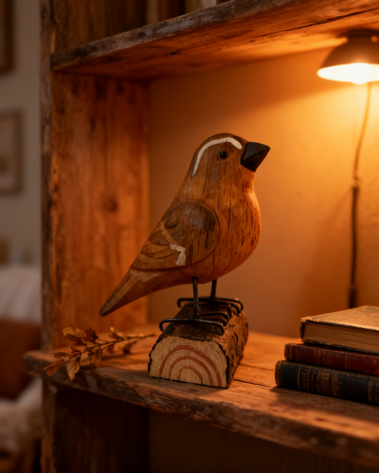 On a shelf