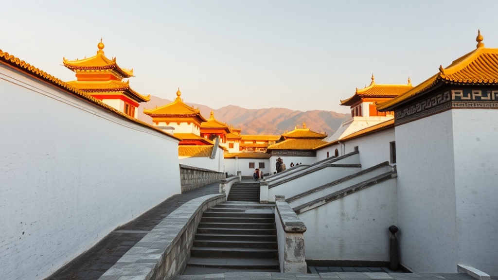 Terrasses et toitures dorées du Temple de Putuo Zongcheng à Chengde, province du Hebei