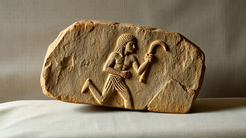 Ancient Gandharan stone relief depicting a guardian figure with a club, early Buddhist art from the 1st-5th century CE