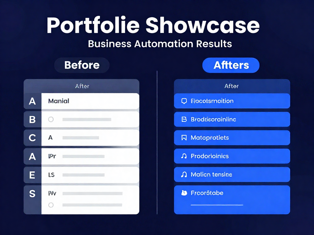 Before and after business automation comparison