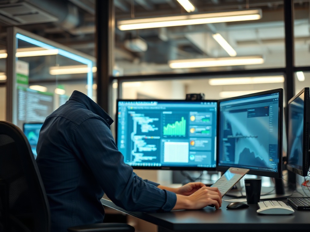 AI-assisted development illustration showing code reduction and cost savings of 57% in software projects