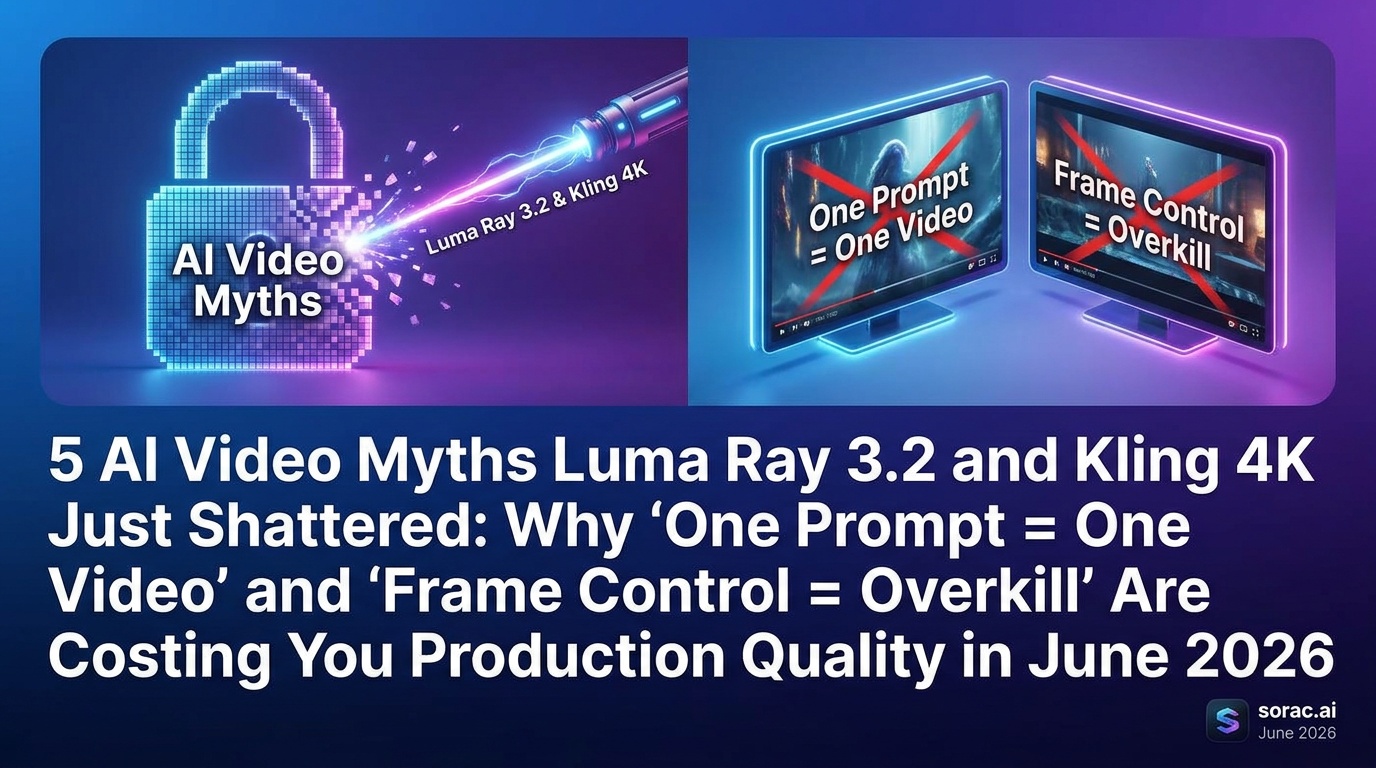 5 AI Video Myths Luma Ray 3.2 and Kling 4K Just Shattered: Why 'One Prompt = One Video' and 'Frame Control = Overkill' Are Costing You Production Quality in June 2026