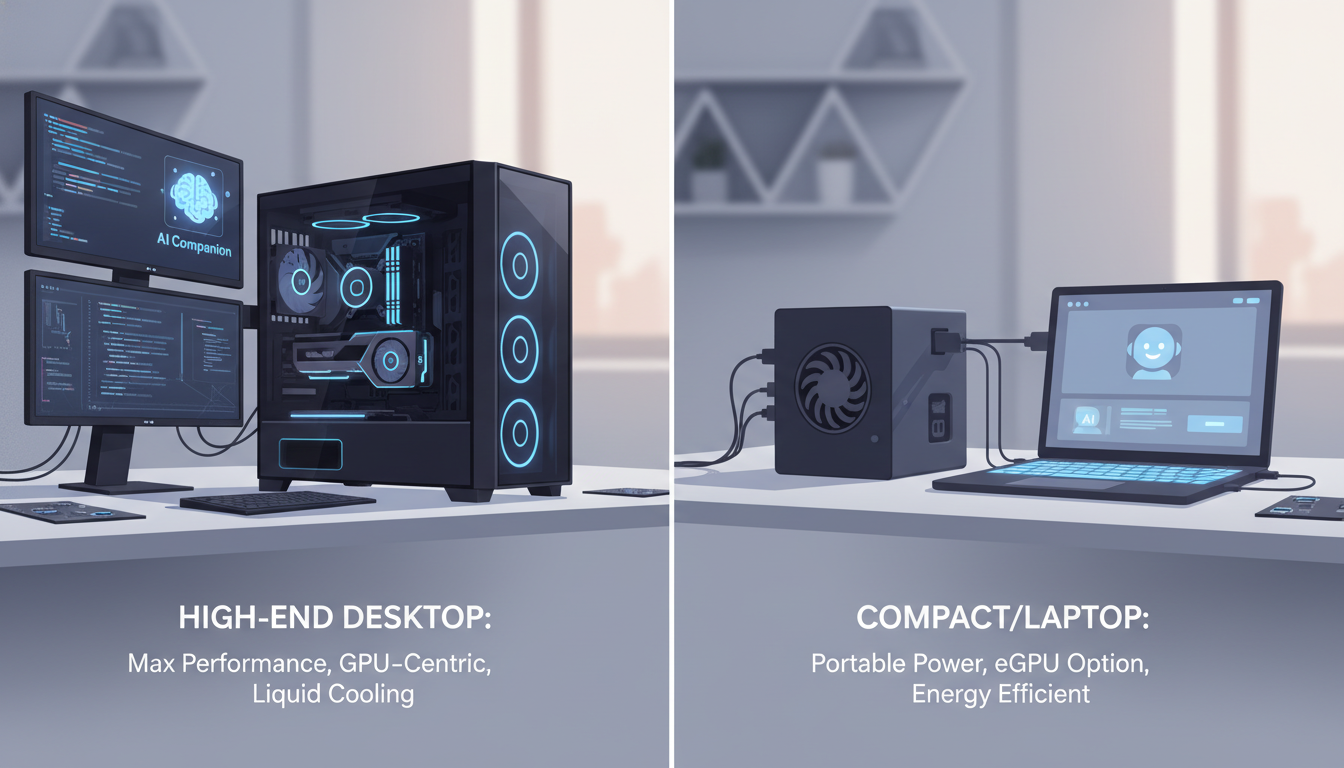 Hardware setup comparison for running local AI companion models