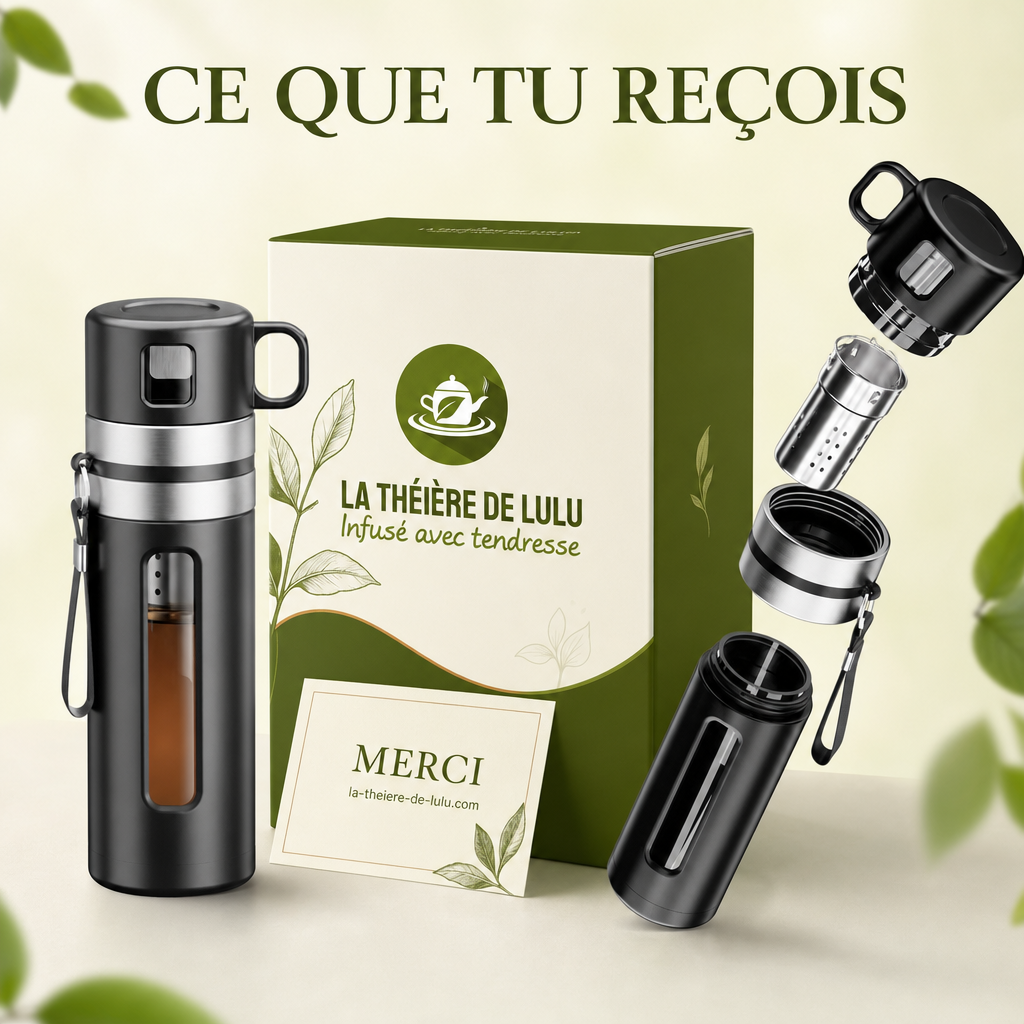 Dans ton colis, une gourde infuseur complète