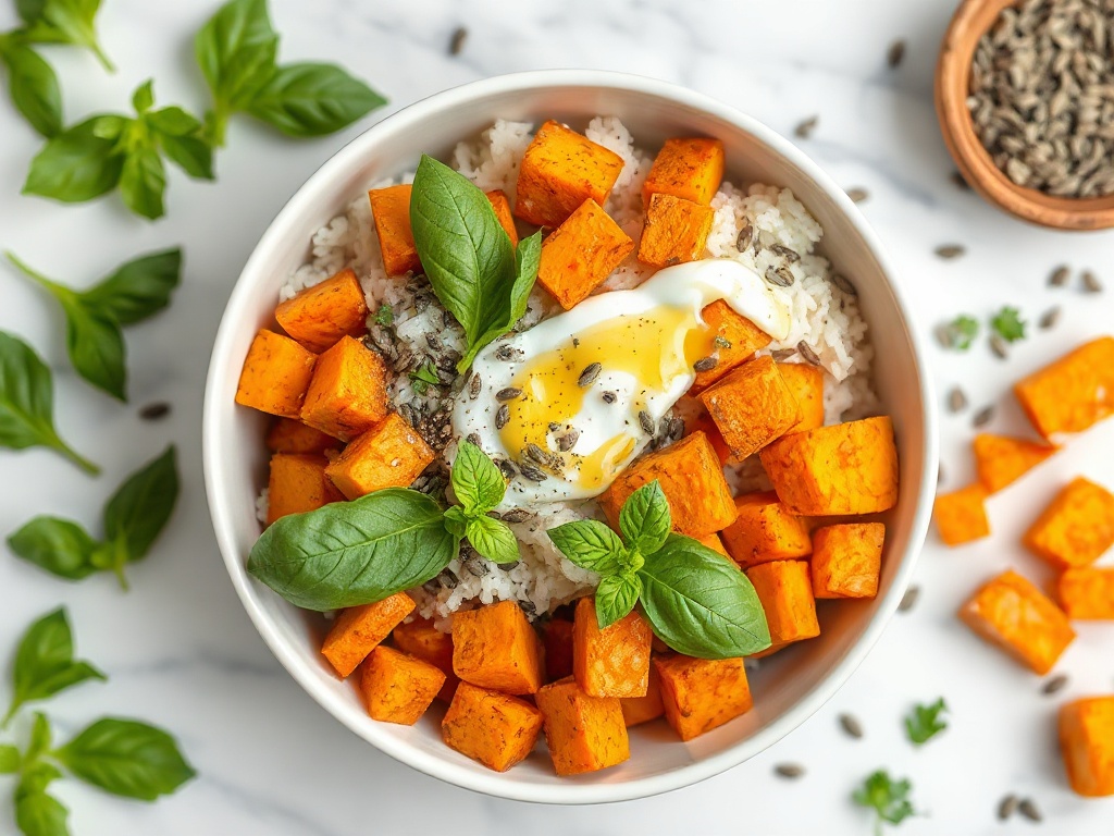 MCAS-Safe Roasted Sweet Potato Gut Healing Bowl with Anti-Inflammatory Herbs