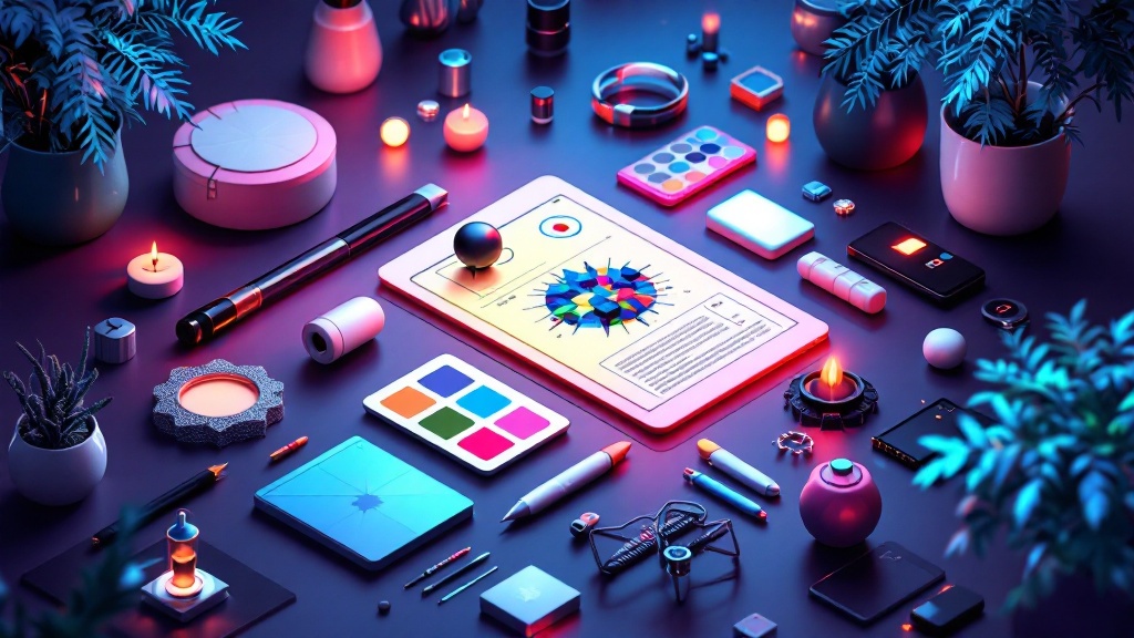 Illustration of beginner-friendly AI tools interface with colorful icons and tutorial guides for AI beginners