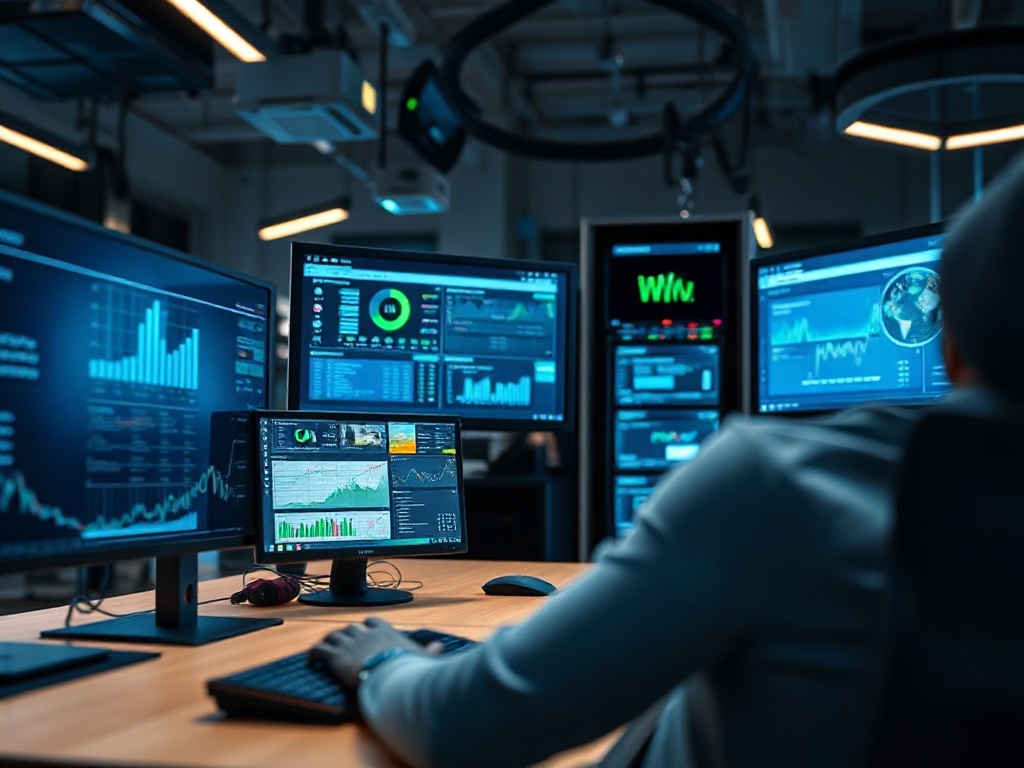 AI financial modeling illustration showing model accuracy as a competitive advantage in finance analytics