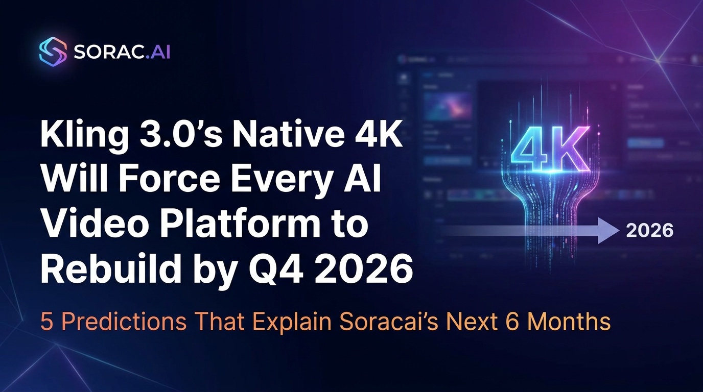 Kling 3.0's Native 4K Will Force Every AI Video Platform to Rebuild by Q4 2026: 5 Predictions That Explain Soracai's Next 6 Months