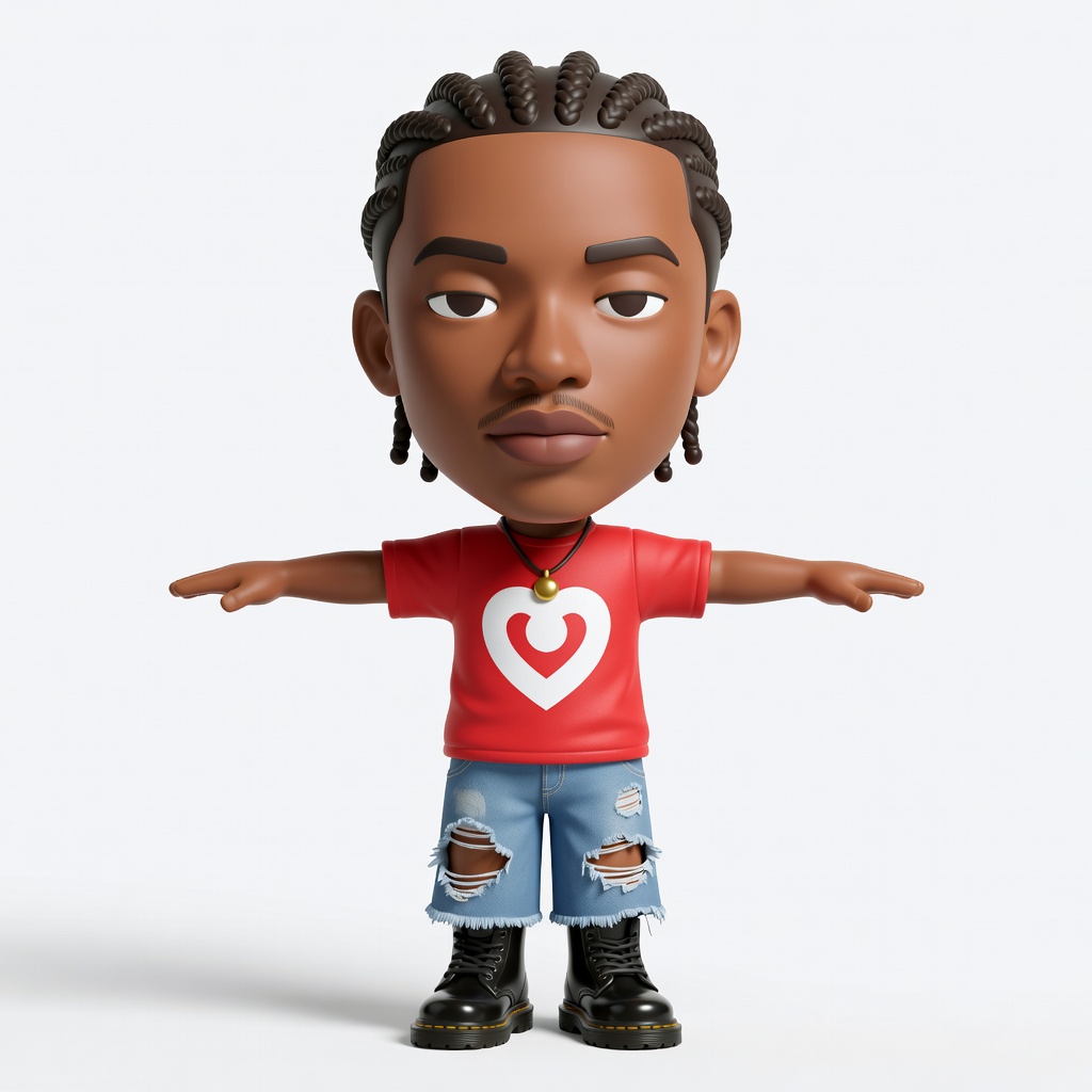 Bobblehead Character Concept v4 - Heart Shaped