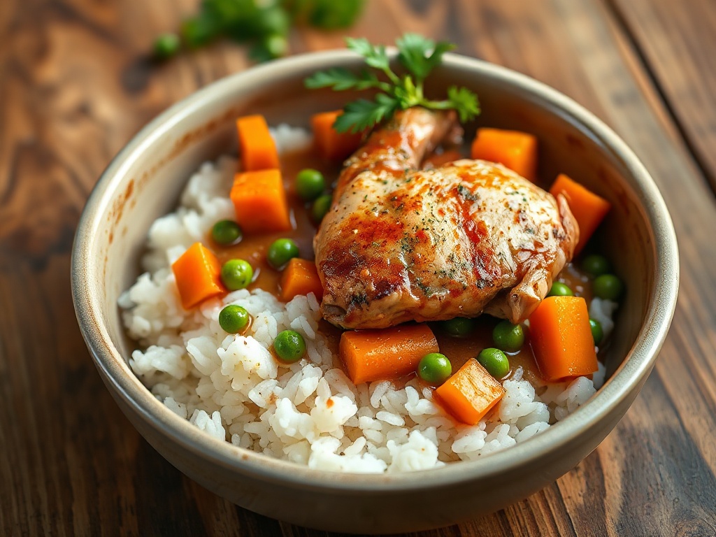 Fricassée de Poulet Printanière et son Riz Fondant