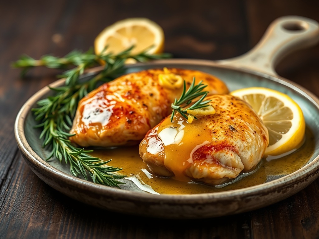 Suprêmes de Poulet à la Citronnette et Romarin Frais