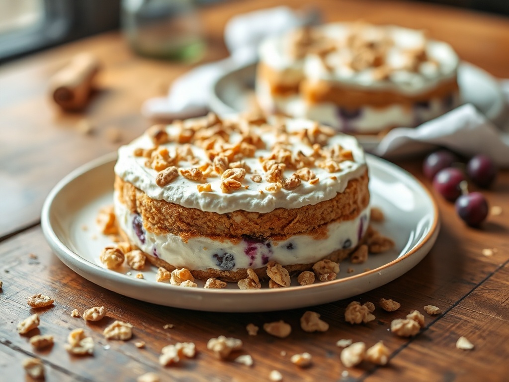 Skyr-Cake Express aux Myrtilles et Granola Minute : Dessert Sportif Facile et Rapide
