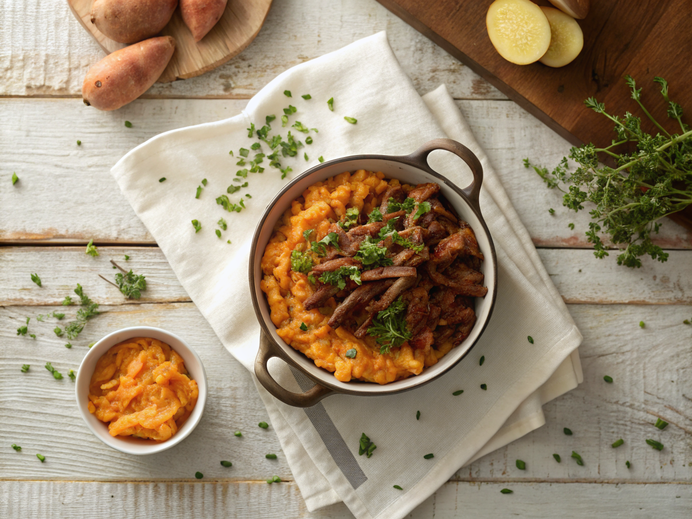 Smoky Bourbon Pulled Pork with Sweet Potato Mac & Cheese