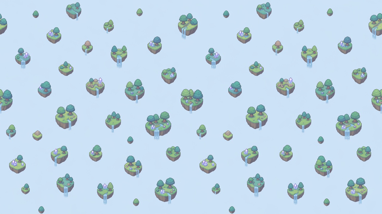 Distant Floating Islands Varied Sizes (2 / 4)