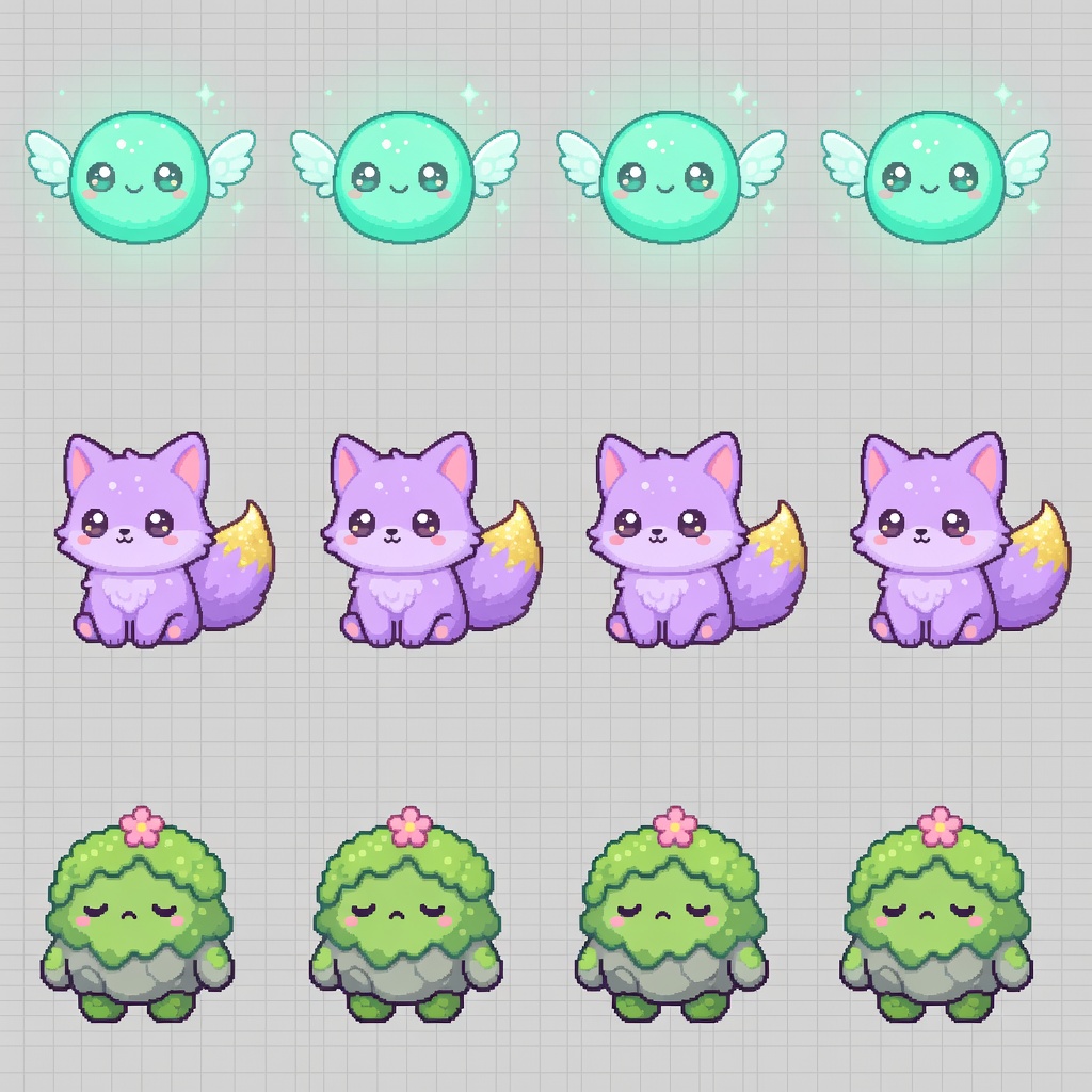 Cute Pet Creatures Sprite Sheet (3 / 4)