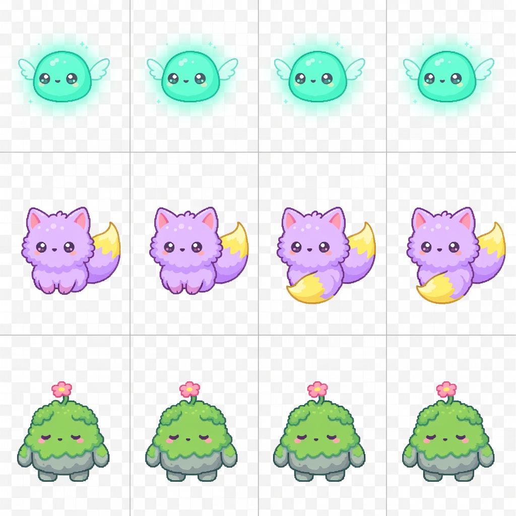 Cute Pet Creatures Sprite Sheet (2 / 4)