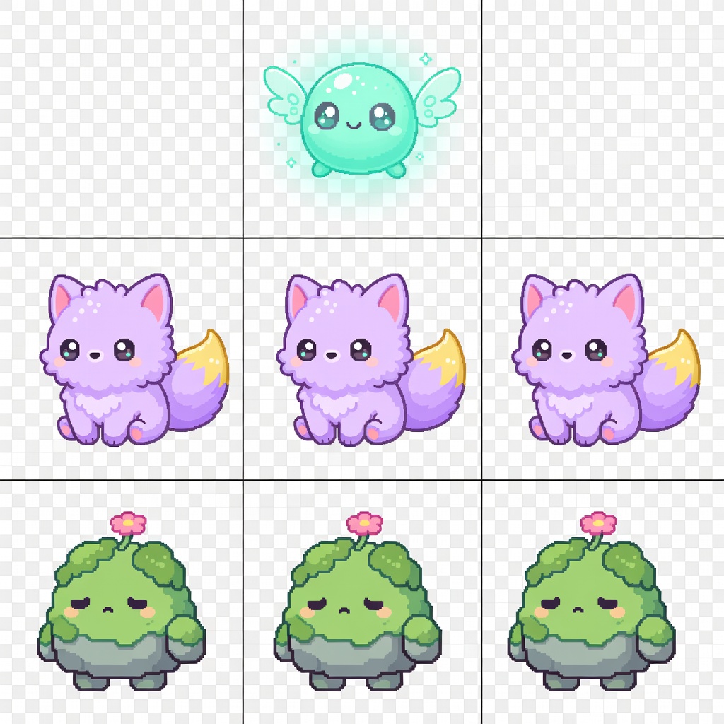 Cute Pet Creatures Sprite Sheet (4 / 4)