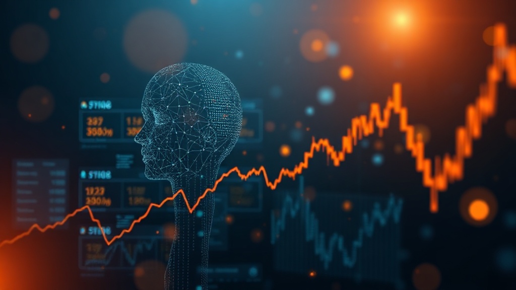 Conceptual illustration of artificial intelligence in financial services