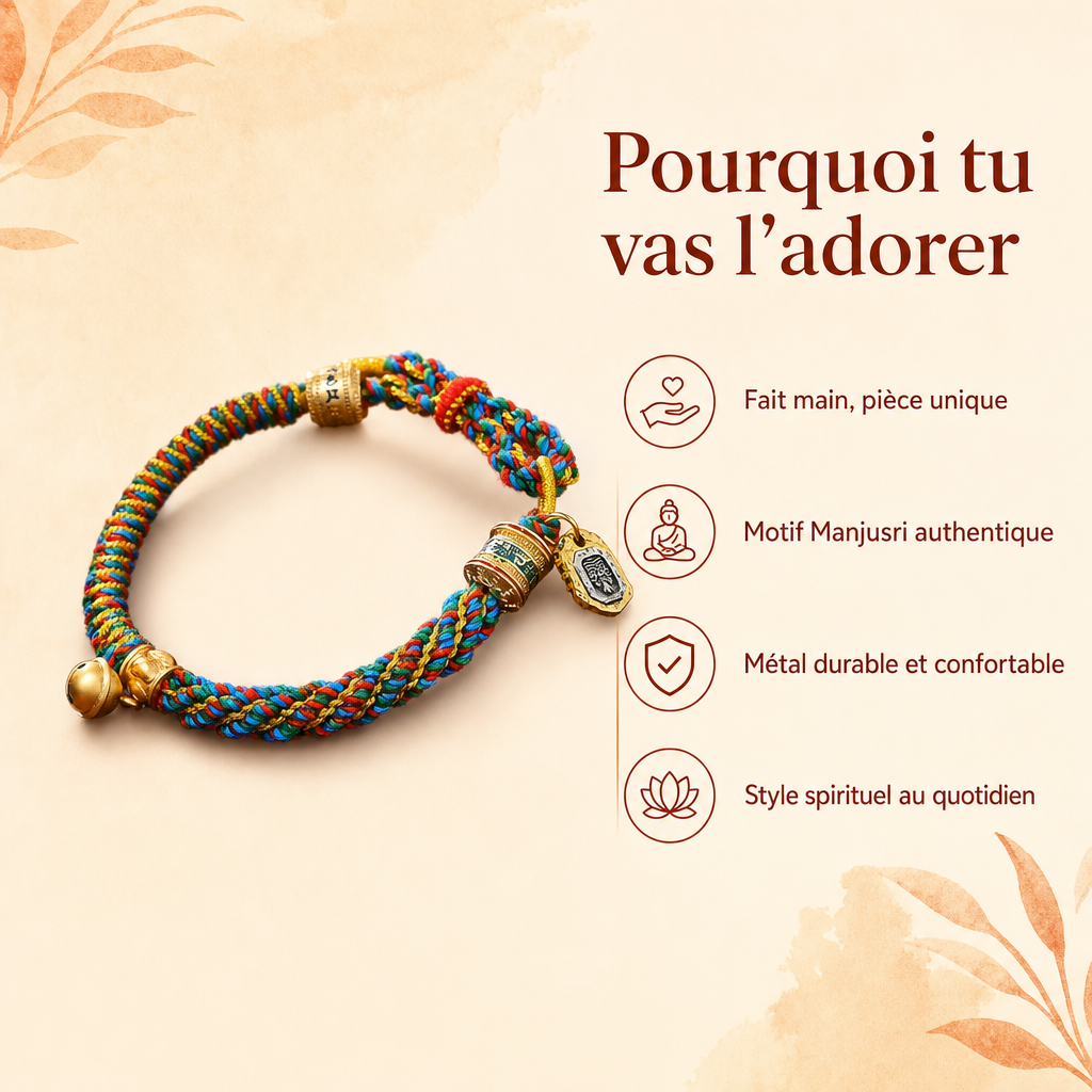 Un bracelet tibétain ancré dans la sagesse bouddhiste