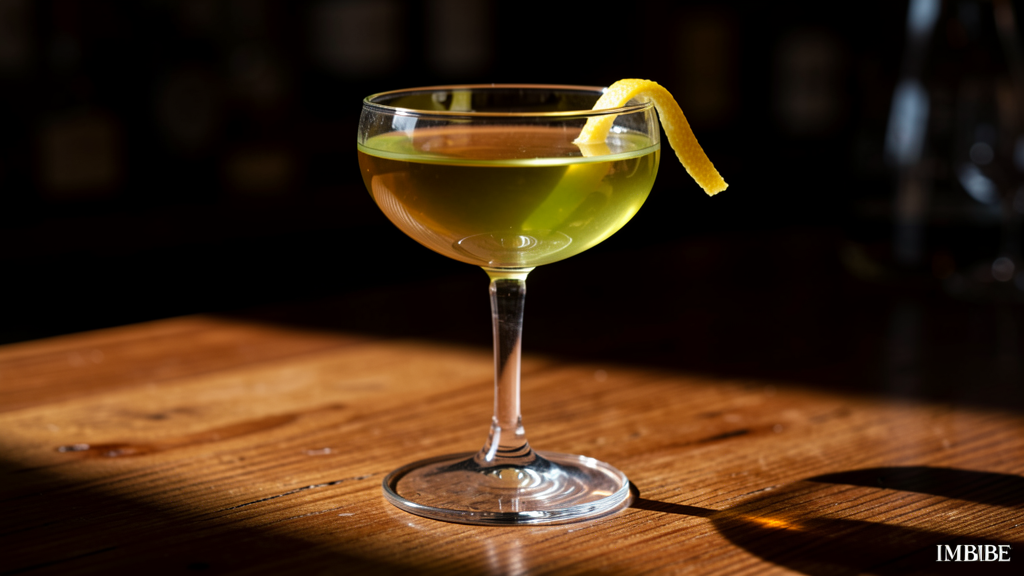 Little Devil cocktail in a crystal coupe glass