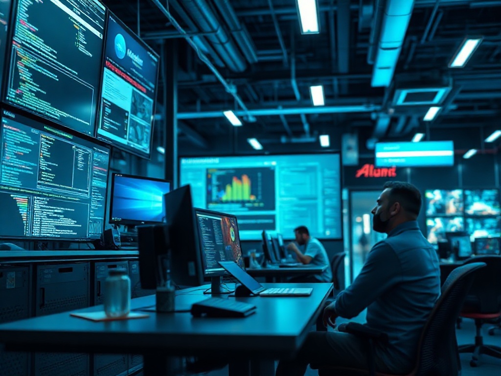 AI-powered real-time syntax error detection in software development industry baseline illustration