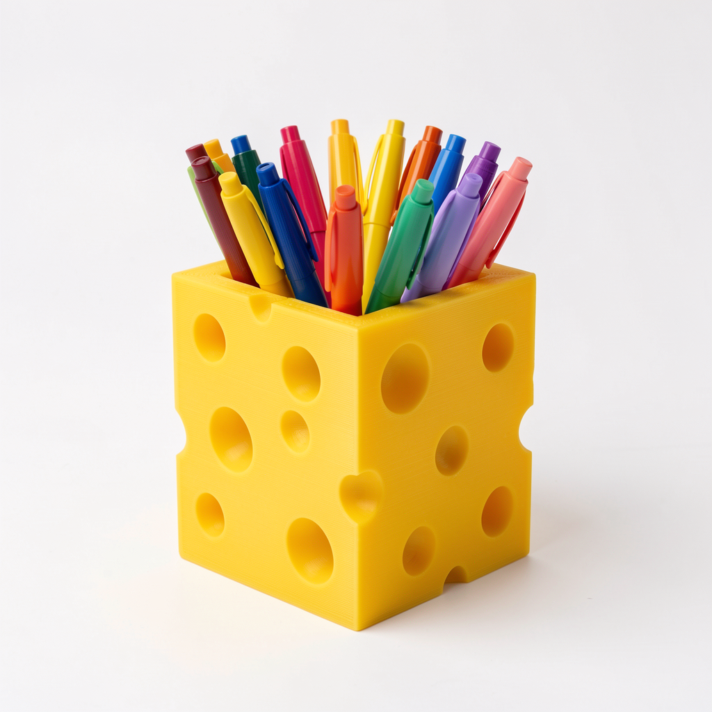 Giá Đựng Bút Phô Mai Swiss 3D In