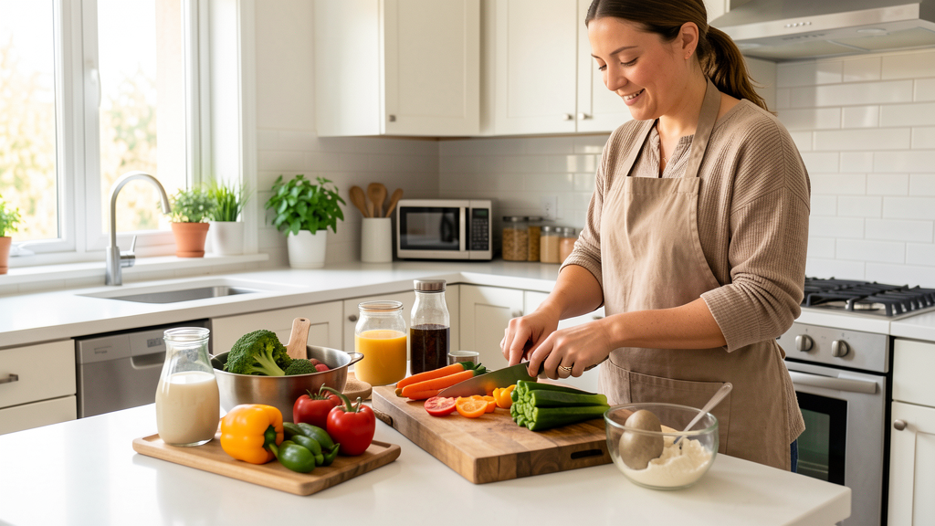 best diet planning for weight loss - meal preparation in kitchen